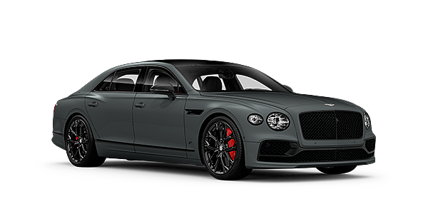 Bentley Xian Bentley Flying Spur S front side angled view in Cambrian Grey coloured exterior. 